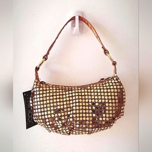MINICCI Gold Disc Glitter Bag